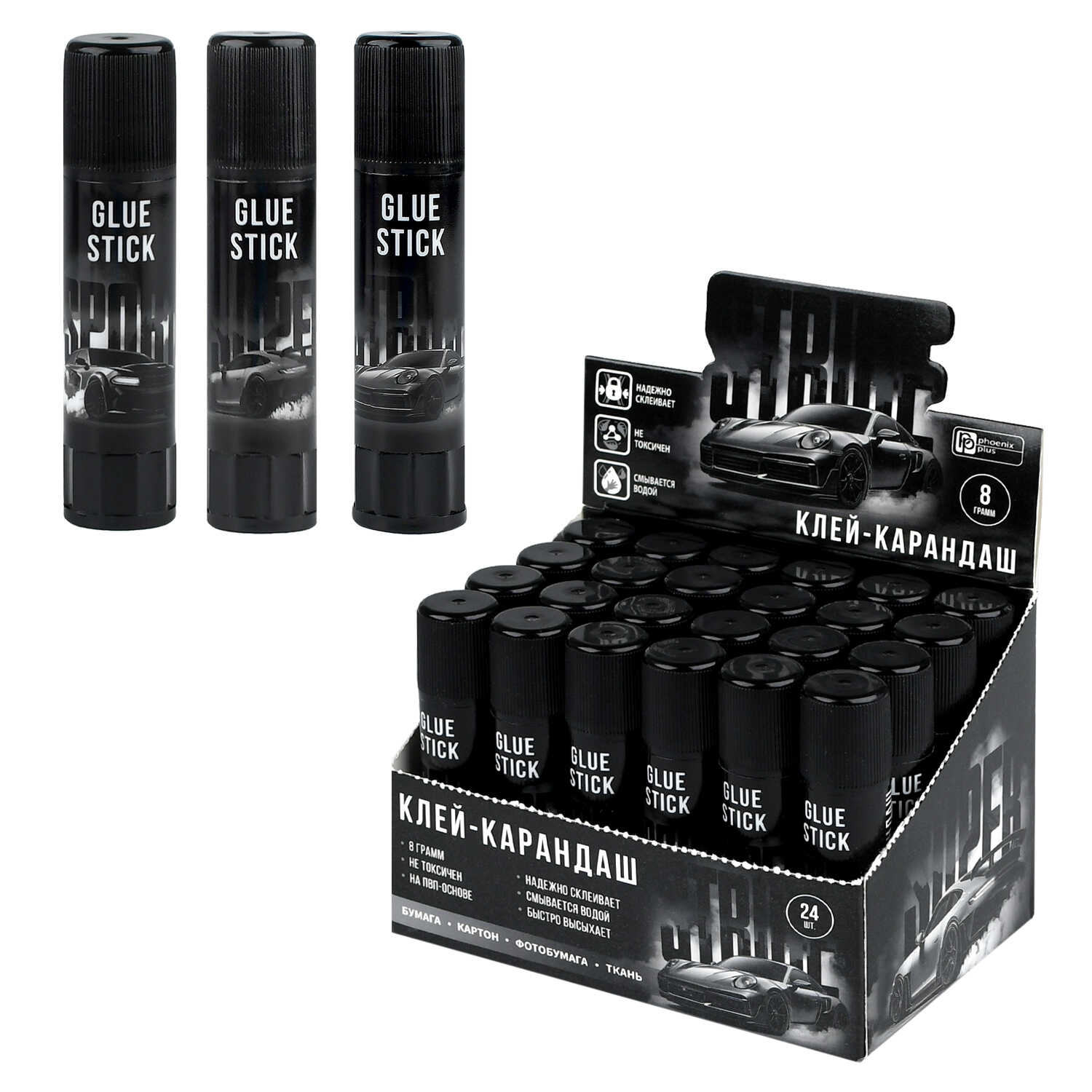 клей-карандаш феникс+ "форсаж" 8г pvp асс-т Клей-карандаш феникс+ "форсаж" 8г pvp асс-т