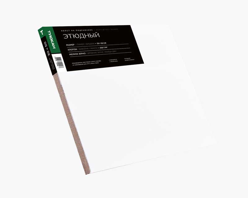 холст на подрамнике грунтованный 30х50см "туюкан" этюдный Холст на подрамнике грунтованный 30х50см "туюкан" этюдный