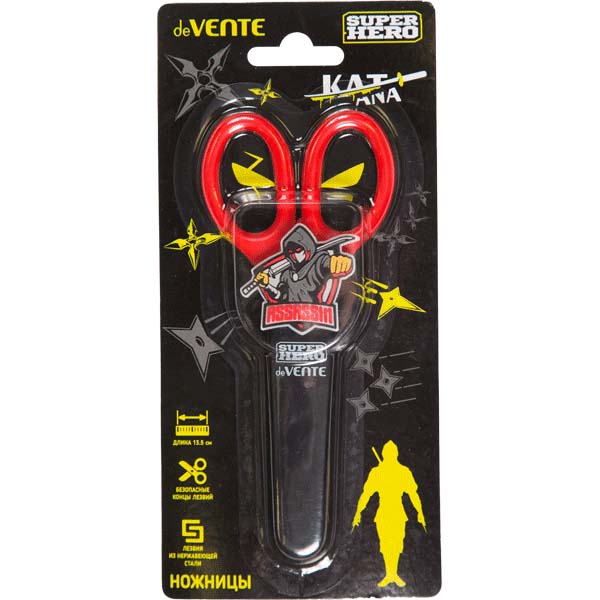 ножницы детские devente "superhero. assassin" 135мм с чехлом Ножницы детские devente "superhero. assassin" 135мм с чехлом