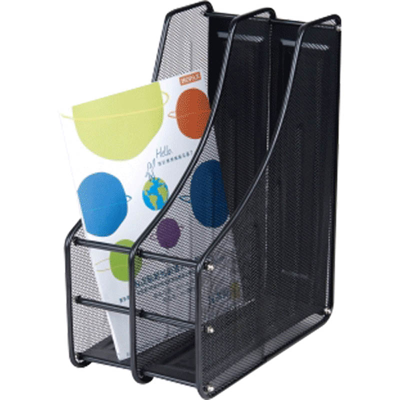 лоток для бумаг и папок 2 секц. металл. devente чёрный Лоток для бумаг и папок 2 секц. металл. devente чёрный