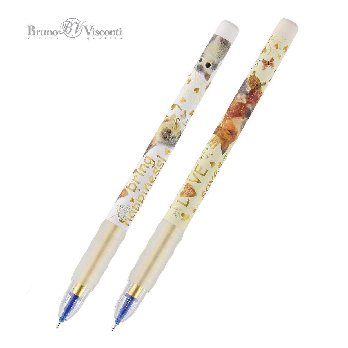 ручка гел."bruno visconti deletesoftgrip. love me пиши-стирай" 0,5мм син. с рез.держателем асс-т Ручка гел."bruno visconti deletesoftgrip. love me пиши-стирай" 0,5мм син. с рез.держателем асс-т