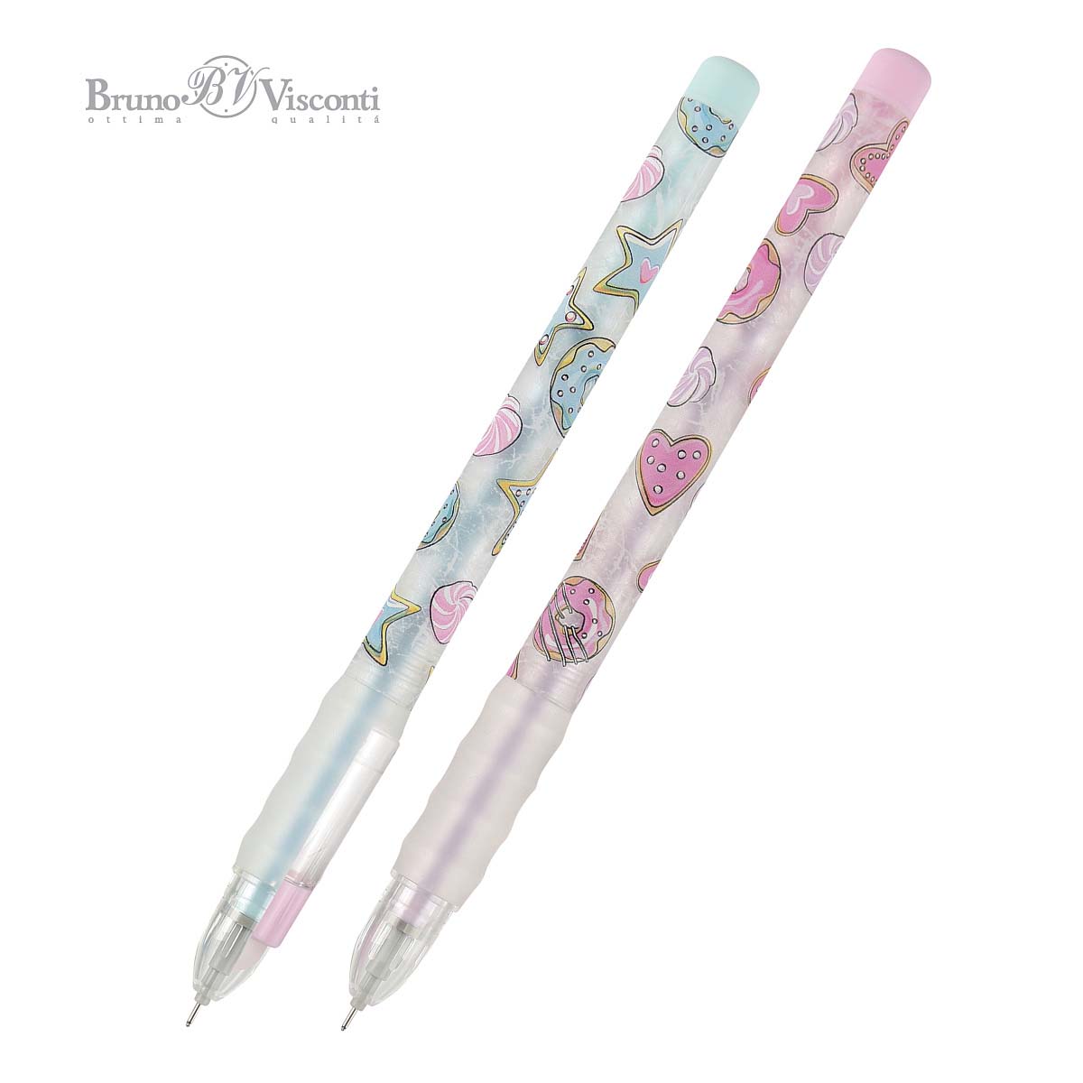 ручка гел. пиши-стирай bruno visconti "deletesoftgrip. сладкое настроение" 0,4мм синяя с резин.упором асс-т Ручка гел. пиши-стирай bruno visconti "deletesoftgrip. сладкое настроение" 0,4мм синяя с резин.упором асс-т