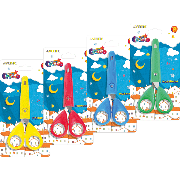 ножницы детские "devente"cosmo" с чехлом 130мм, асс-т Ножницы детские "devente"cosmo" с чехлом 130мм, асс-т