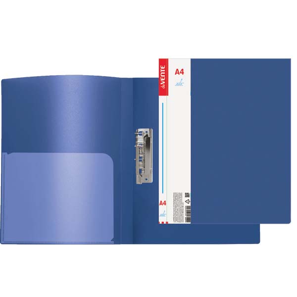 папка пласт. с зажимом devente "daily" синяя 600мкм Папка пласт. с зажимом devente "daily" синяя 600мкм