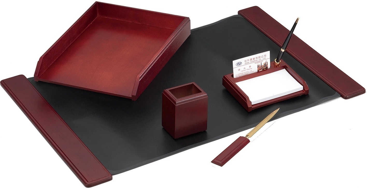 набор настольный good sunrise 5пр.красное дерево чёрный/коричневый Набор настольный good sunrise 5пр.красное дерево чёрный/коричневый