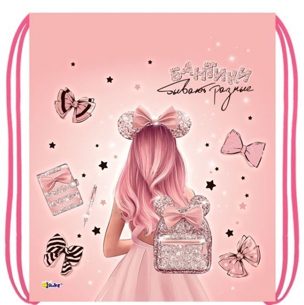 сумка для обуви оникс "девочка с бантиками" 41х49см Сумка для обуви оникс "девочка с бантиками" 41х49см