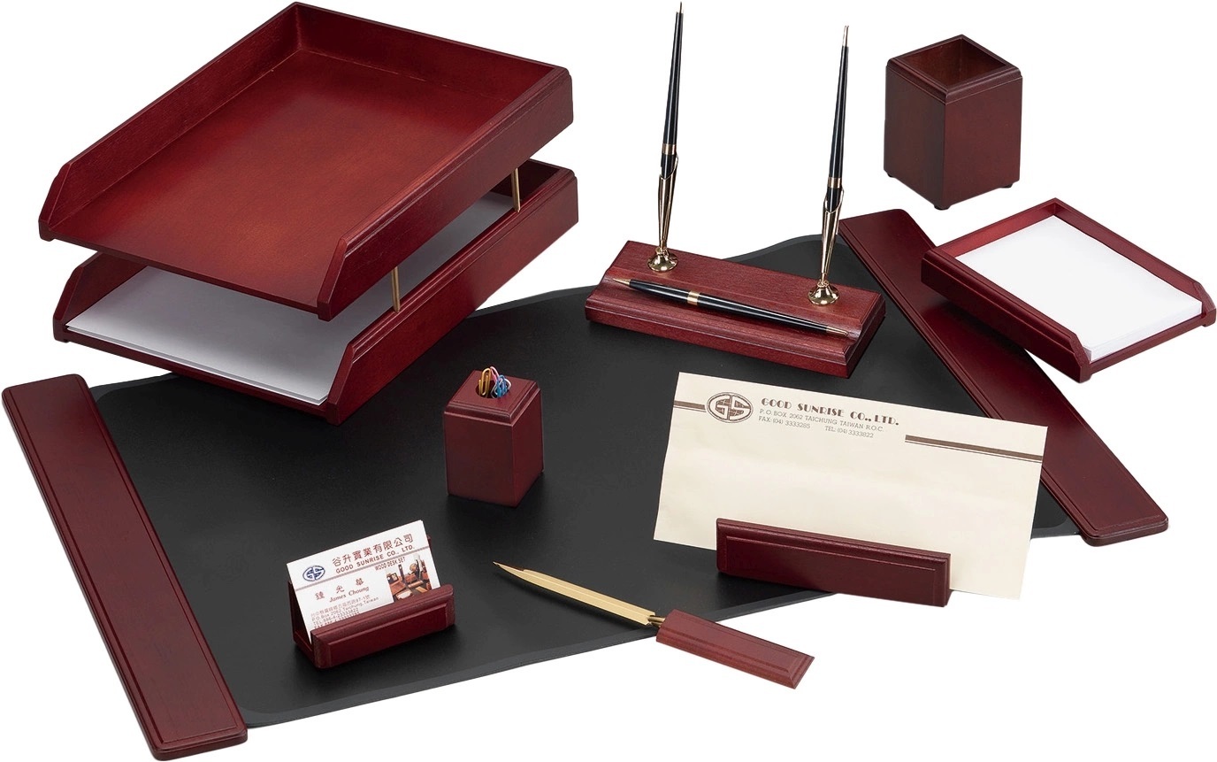 набор настольный good sunrise 9пр.красное дерево бордовый/чёрный Набор настольный good sunrise 9пр.красное дерево бордовый/чёрный