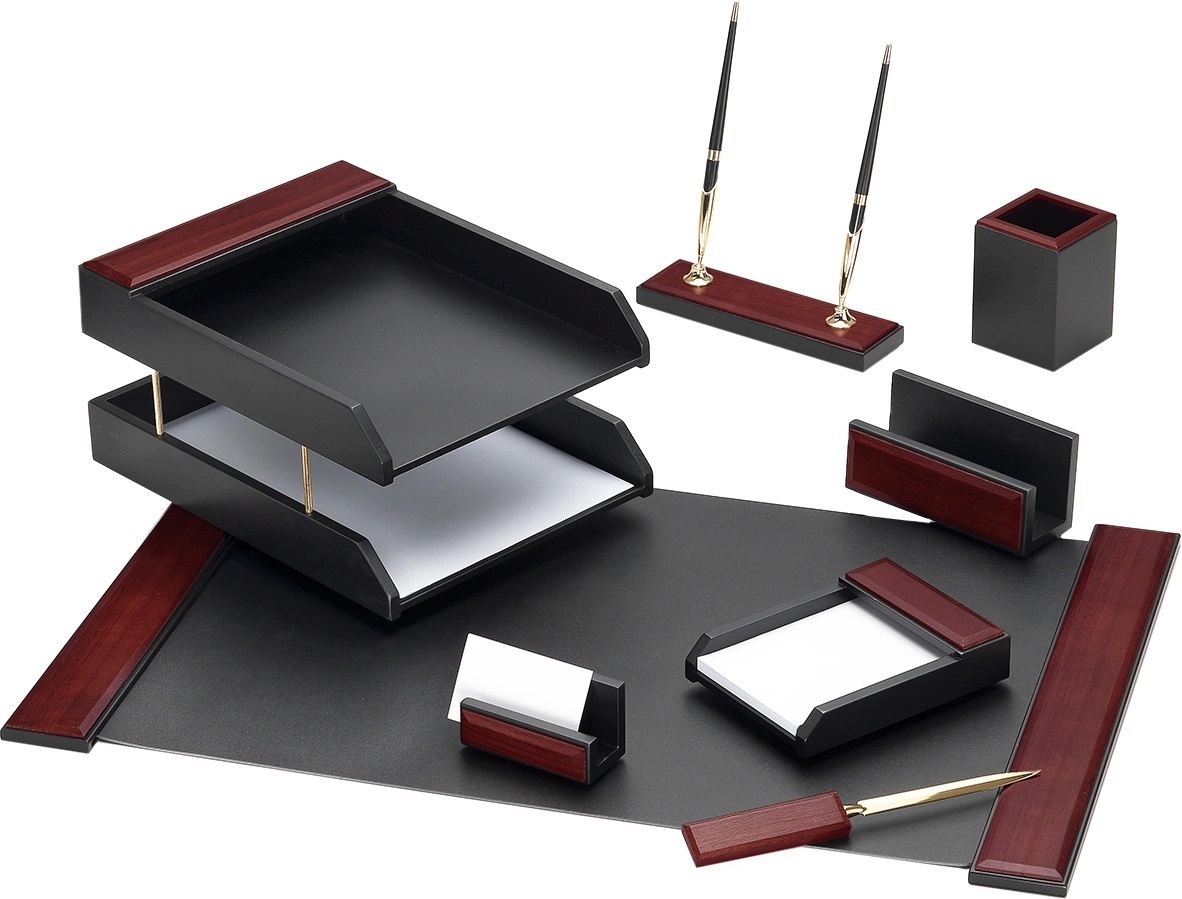 набор настольный good sunrise 8пр.красное дерево чёрный/бордовый Набор настольный good sunrise 8пр.красное дерево чёрный/бордовый