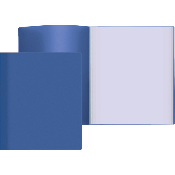 папка пл. с 100 вклад. а4 attomex 600мкм синяя Папка пл. с 100 вклад. а4 attomex 600мкм синяя