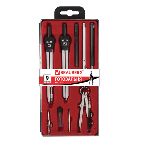 набор чертежный 9 предметов "architect" 135мм Набор чертежный 9 предметов "architect" 135мм