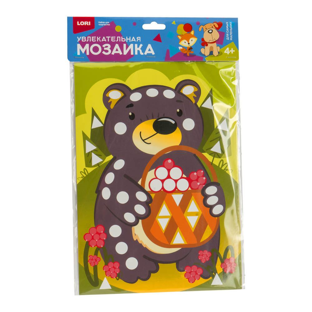 набор д/творч. увлекательная мозаика "мишка с лукошком" (наб.большой) Набор д/творч. увлекательная мозаика "мишка с лукошком" (наб.большой)