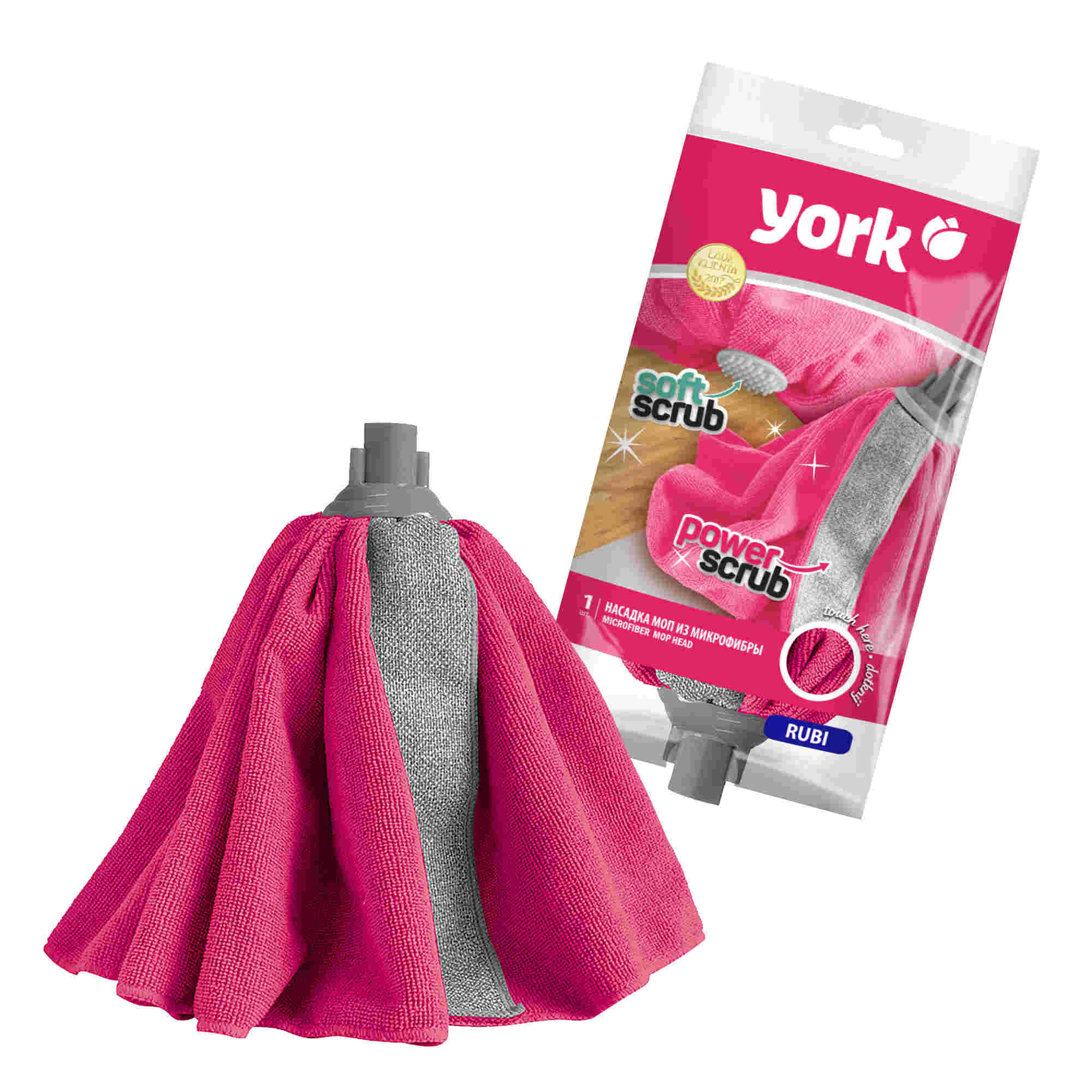 насадка д/швабры моп "york руби" микрофибра Насадка д/швабры моп "york руби" микрофибра
