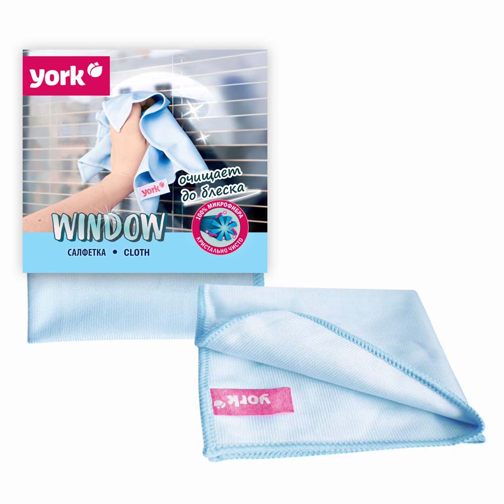салфетка из микрофибры "york" для окон 30х30 (1шт.) Салфетка из микрофибры "york" для окон 30х30 (1шт.)