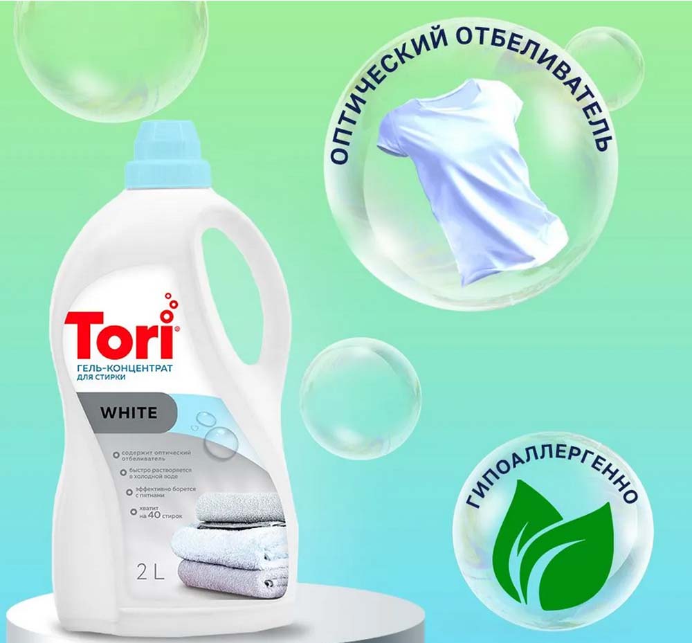 гель для стирки "tori white" 2л Гель для стирки "tori white" 2л