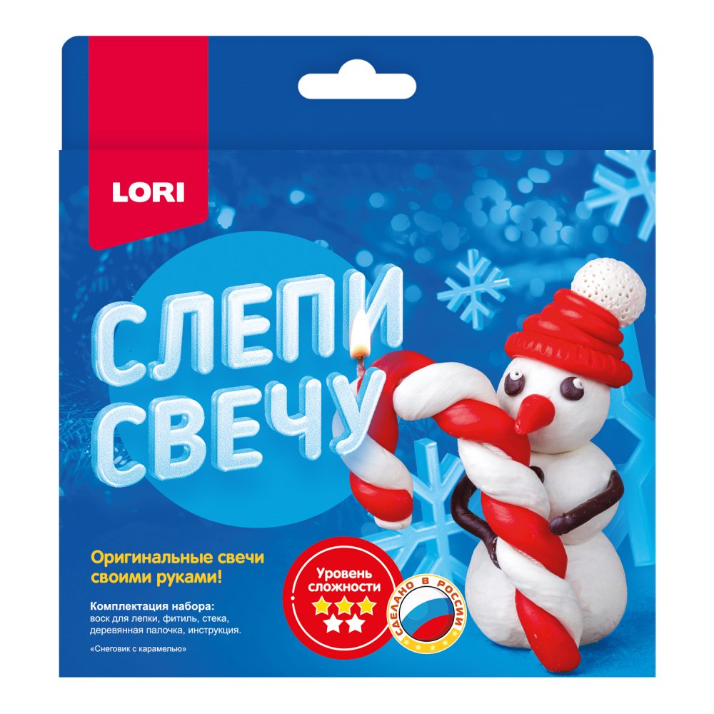 набор д/творч. слепи свечу "снеговик с карамелью" Набор д/творч. слепи свечу "снеговик с карамелью"