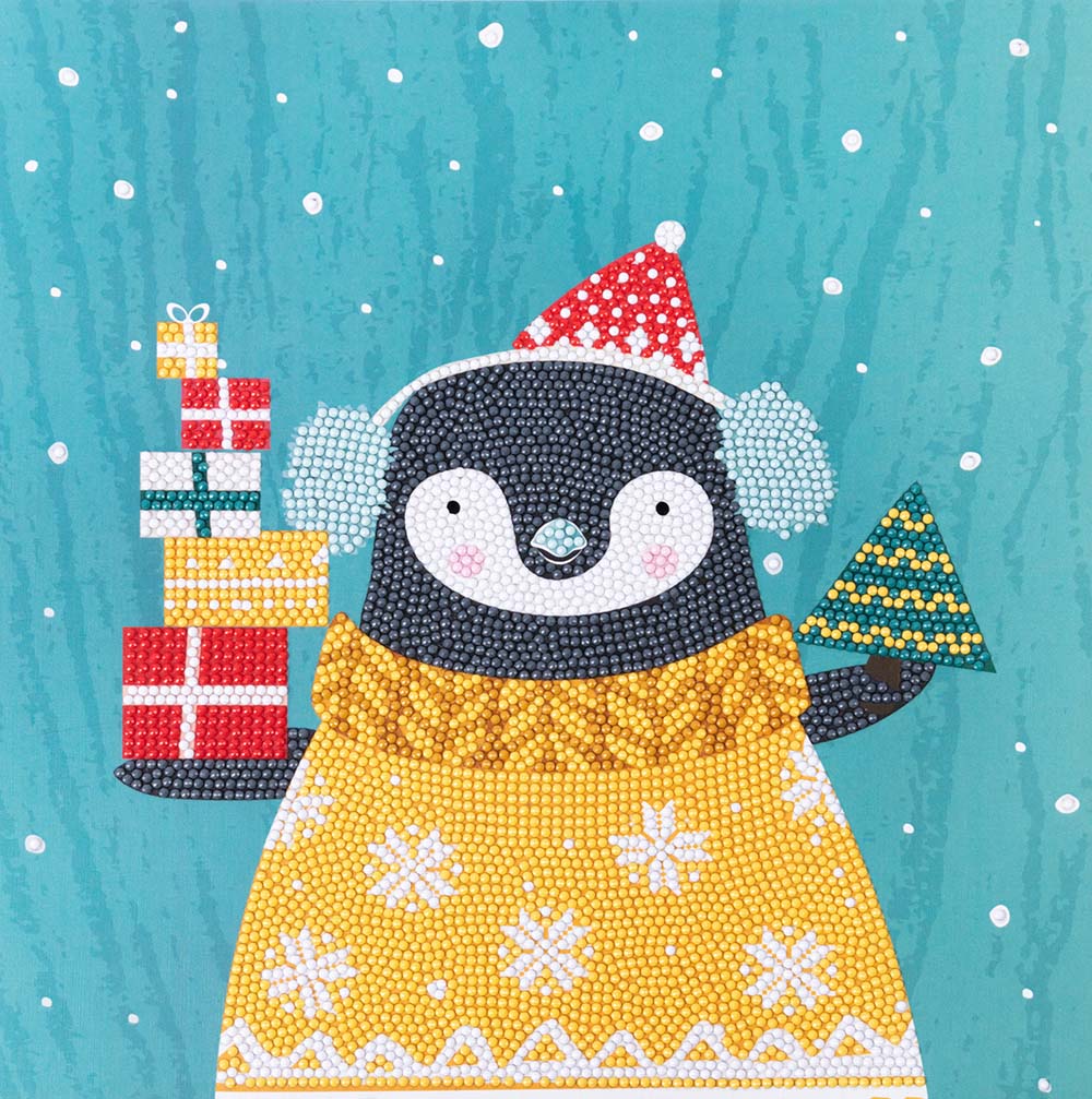 набор д/творч. алмазная мозаика 30х30см постер "пингвин" Набор д/творч. алмазная мозаика 30х30см постер "пингвин"