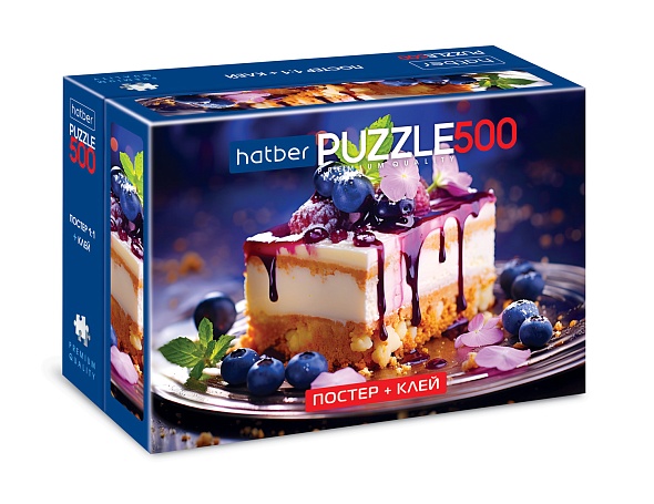 пазлы 500 дет. "сладкое искушение" (hatber) + постер+клей+шпатель Пазлы 500 дет. "сладкое искушение" (hatber) + постер+клей+шпатель