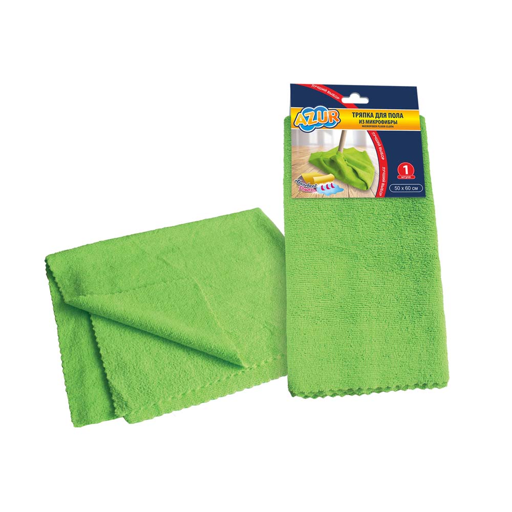 тряпка д/мытья полов "azur" 50х60см (микрофибра) Тряпка д/мытья полов "azur" 50х60см (микрофибра)