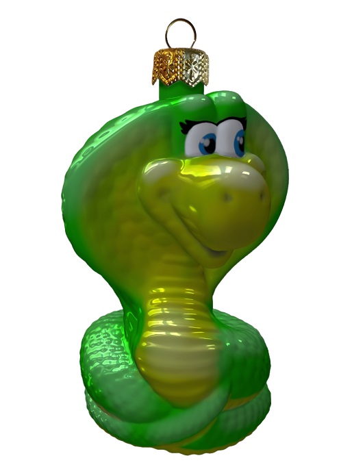 украшение "змейка" 7см (стекло) к/уп. Украшение "змейка" 7см (стекло) к/уп.