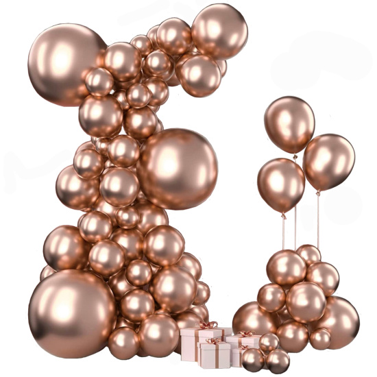 набор шаров возд. 67шт. розовое золото Набор шаров возд. 67шт. розовое золото