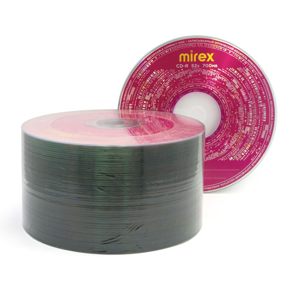 диск cd-r mirex "brand" 52х bulk 50шт Диск cd-r mirex "brand" 52х bulk 50шт