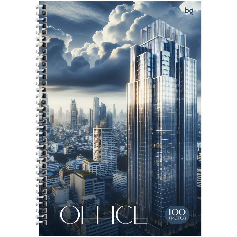 тетрадь а4 тв.обл. гребень 100л. кл. "небоскреб" (bg) глянц.лам. Тетрадь а4 тв.обл. гребень 100л. кл. "небоскреб" (bg) глянц.лам.