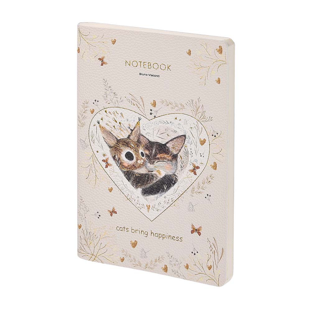 тетрадь 60л. лин. "котики приносят счастье" (bruno visconti) экокожа Тетрадь 60л. лин. "котики приносят счастье" (bruno visconti) экокожа