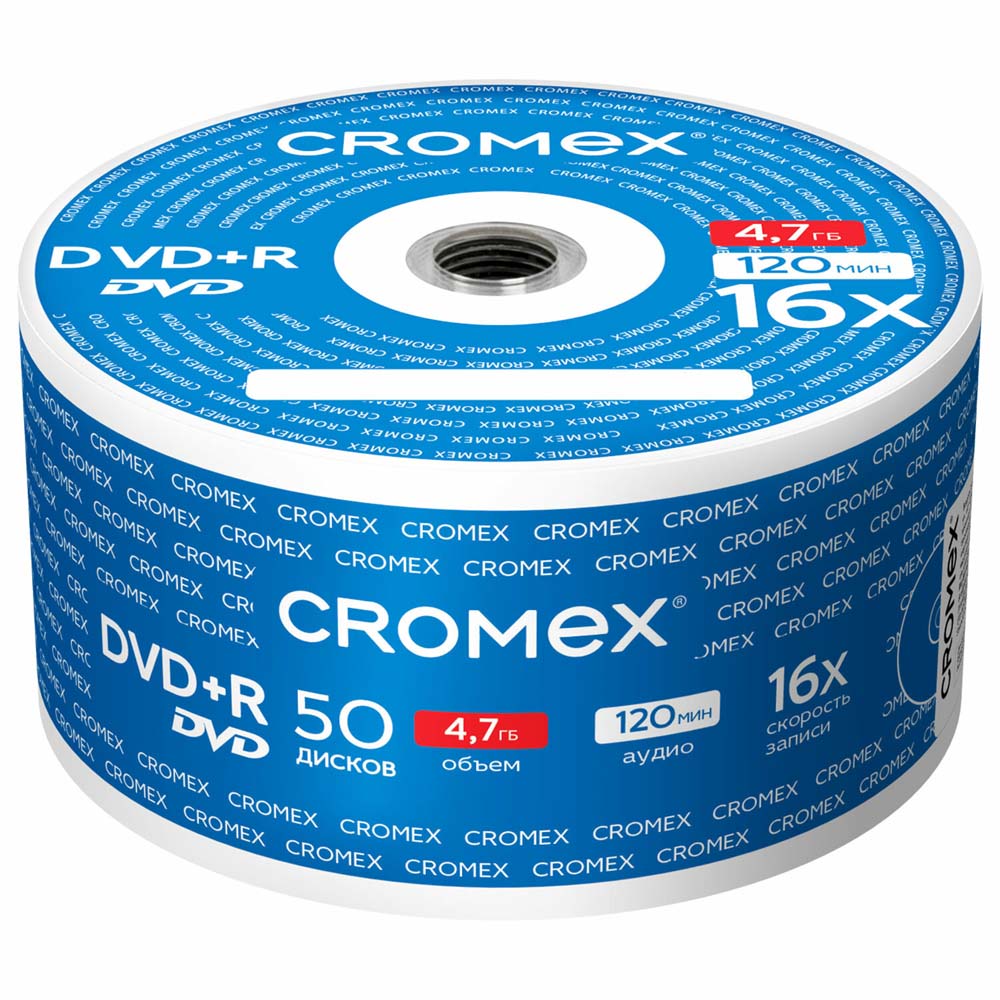 диск dvd+r cromex 16х cakebox 50шт. Диск dvd+r cromex 16х cakebox 50шт.