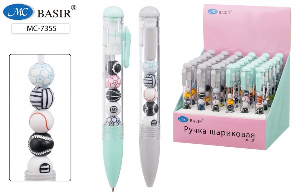 ручка шар. авт. "мячи" синяя асс-т Ручка шар. авт. "мячи" синяя асс-т
