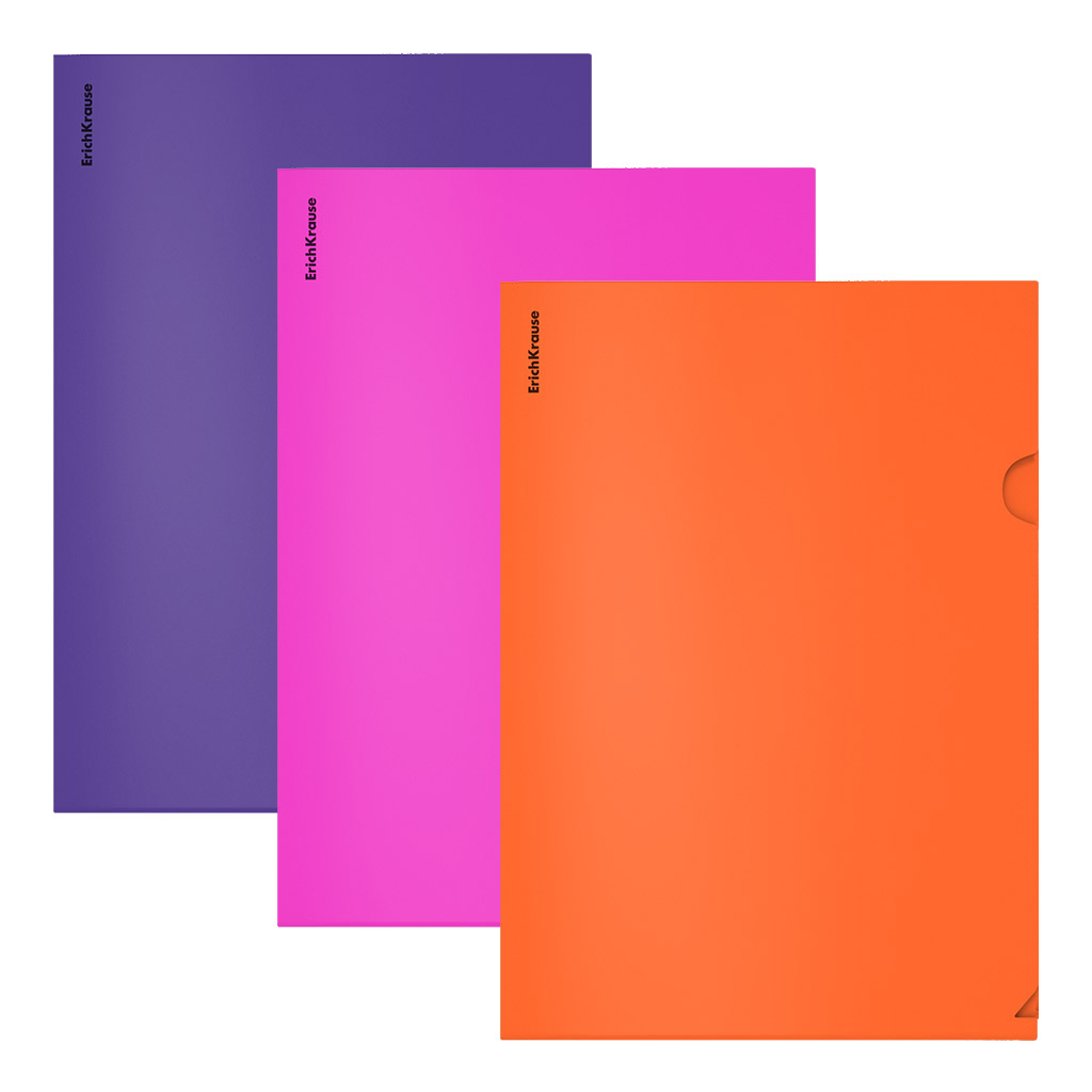 папка-уголок а4 180мкм erich krause "soft caribbean sunset" непрозрач. асс-т Папка-уголок а4 180мкм erich krause "soft caribbean sunset" непрозрач. асс-т