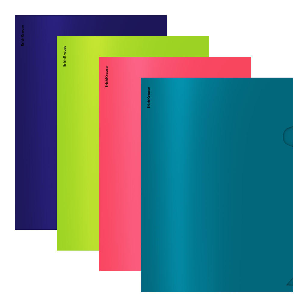 папка-уголок а4 180мкм erich krause "soft reef" непрозрач. асс-т Папка-уголок а4 180мкм erich krause "soft reef" непрозрач. асс-т