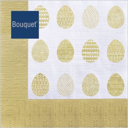 салфетки бум. 330х330мм 20 шт. 3-сл. "скатерть с золотыми яйцами" Салфетки бум. 330х330мм 20 шт. 3-сл. "скатерть с золотыми яйцами"