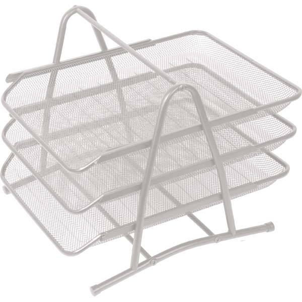 лоток для бумаг и папок 3 секц. devente серый Лоток для бумаг и папок 3 секц. devente серый