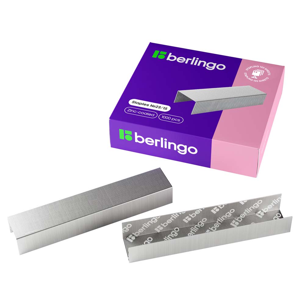 скобы для степлера №23/15 "berlingo"1000 шт. Скобы для степлера №23/15 "berlingo"1000 шт.