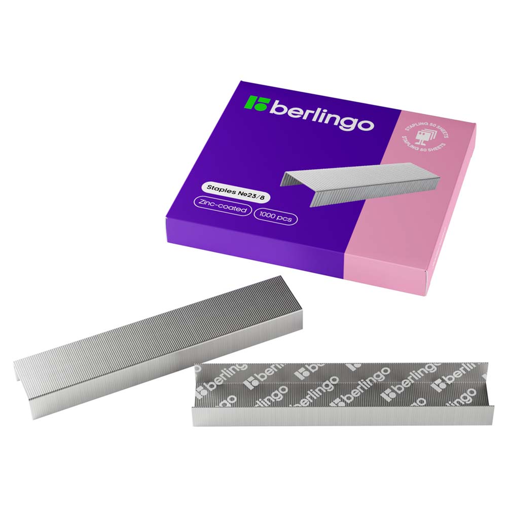скобы для степлера №23/8 "berlingo"1000 шт. Скобы для степлера №23/8 "berlingo"1000 шт.