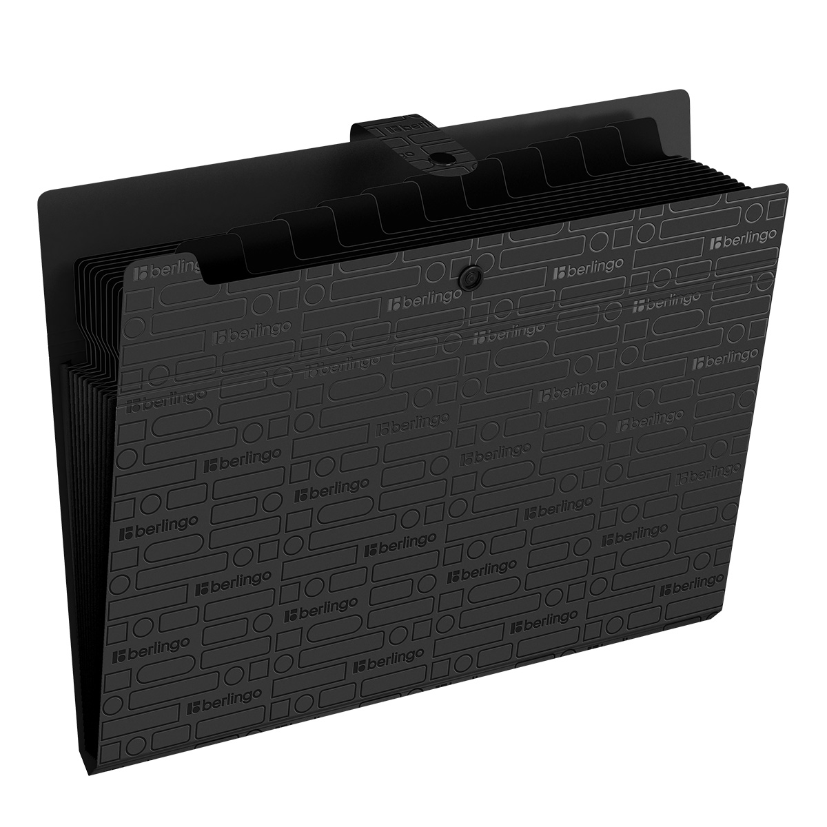 картотека пластиковая "berlingo your way" а4 (12 отдел.) на кнопке черный Картотека пластиковая "berlingo your way" а4 (12 отдел.) на кнопке черный