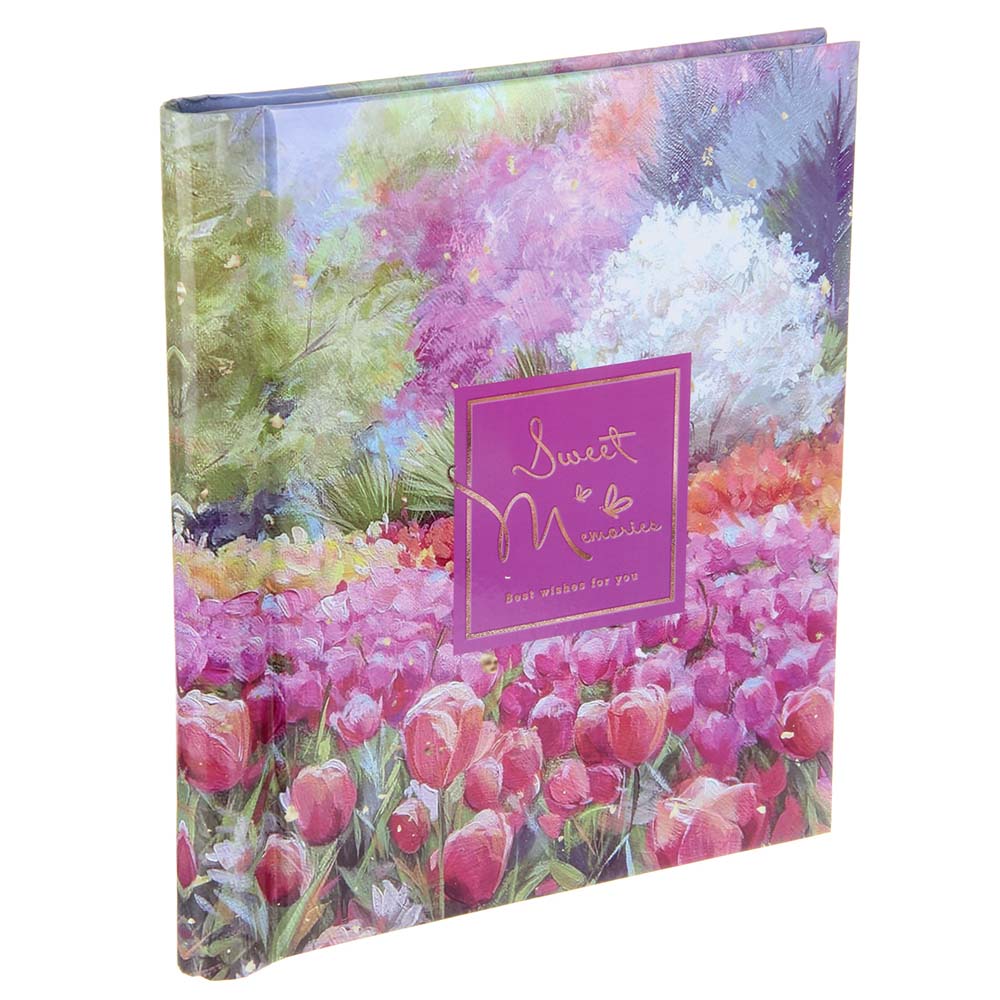 альбом д/фото 20л. с магн.плёнкой 23х28см "цветы" Альбом д/фото 20л. с магн.плёнкой 23х28см "цветы"