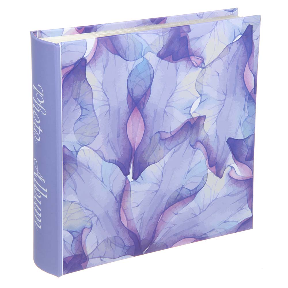 альбом для фото на 200ф. 10х15см "фиолетовые лепестки" Альбом для фото на 200ф. 10х15см "фиолетовые лепестки"