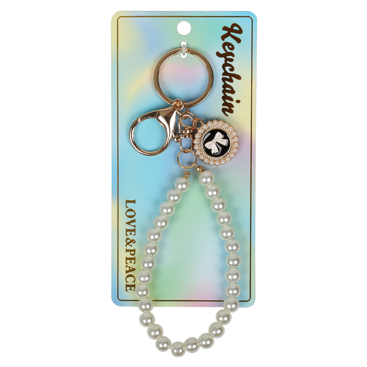 брелок кокос "бантик" перламутровый пластик Брелок кокос "бантик" перламутровый пластик