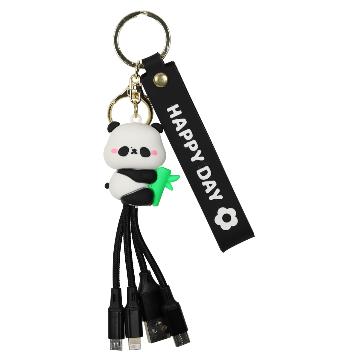 брелок кокос "panda" чёрно-белый 16,5см резина+usb Брелок кокос "panda" чёрно-белый 16,5см резина+usb