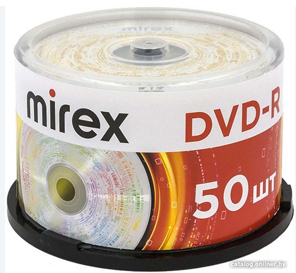 диск dvd-r "mirex "printable inkjet" 16x cakebox 50шт.под логотип Диск dvd-r "mirex "printable inkjet" 16x cakebox 50шт.под логотип