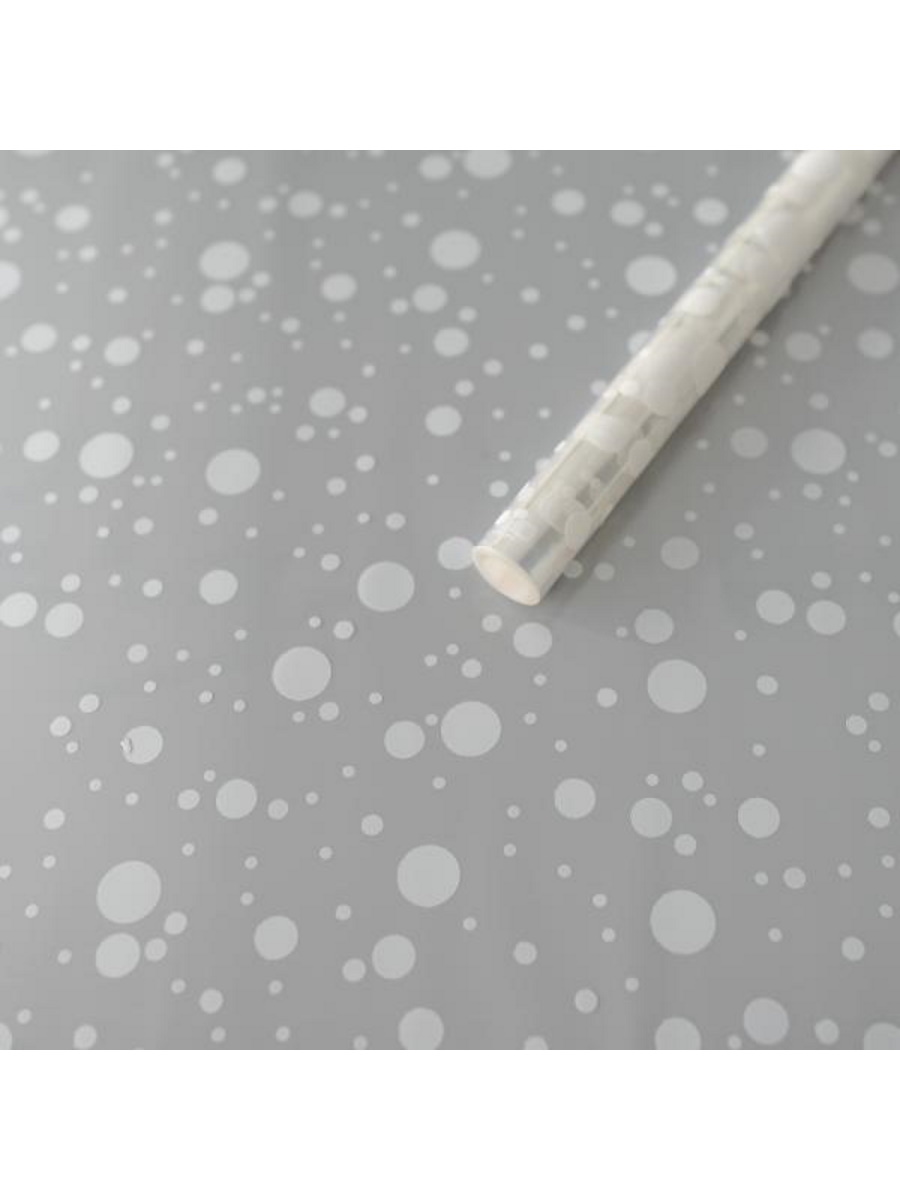 бумага упаковочная пленка 0,70х7,5м прозрачная "конфетти" белые Бумага упаковочная пленка 0,70х7,5м прозрачная "конфетти" белые