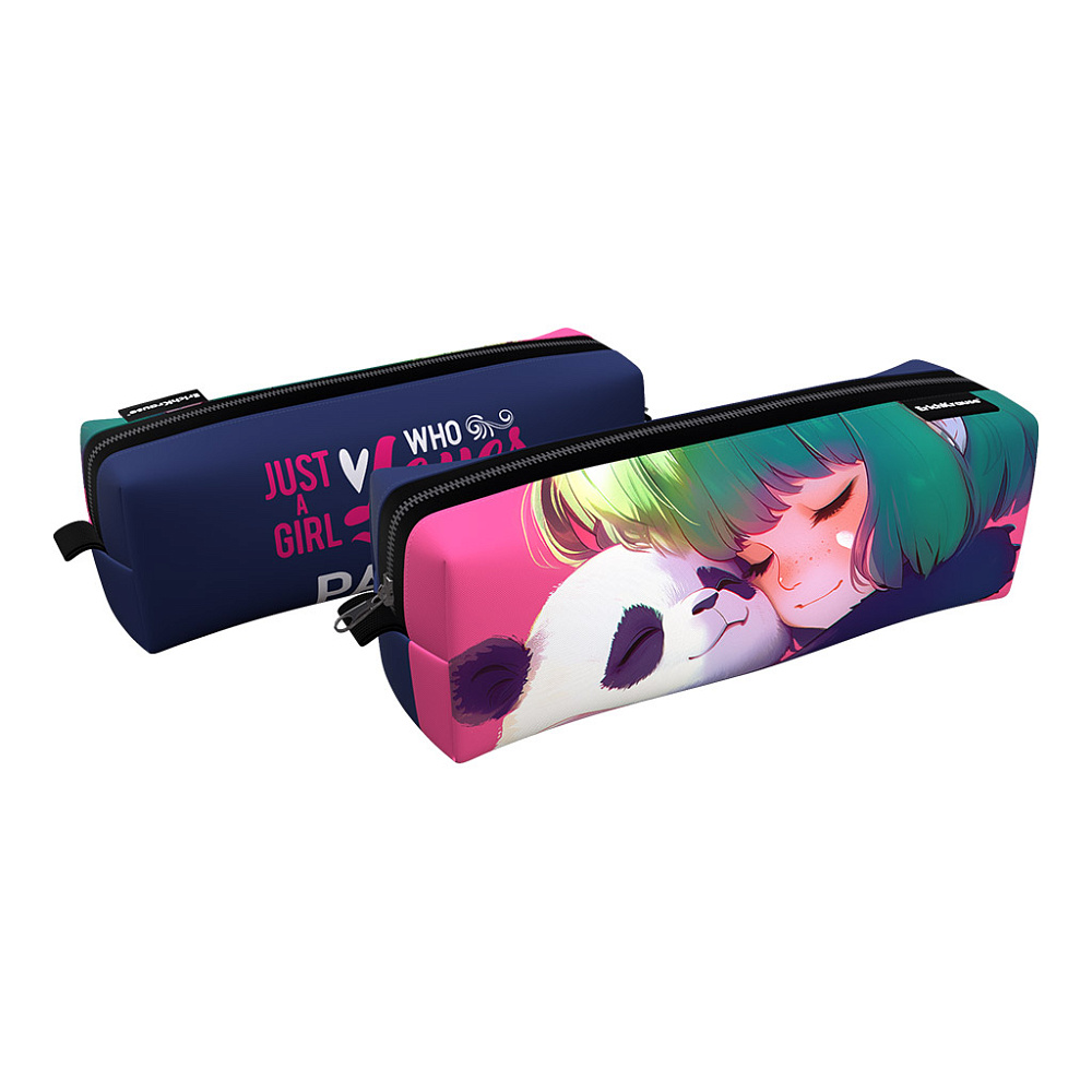 пенал-квадро на молнии erich krause "panda hugs" 210х70х70мм Пенал-квадро на молнии erich krause "panda hugs" 210х70х70мм