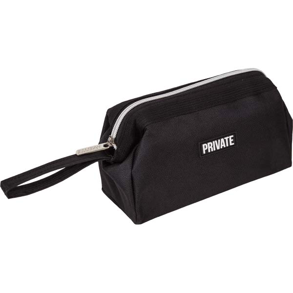 пенал-косметичка на молнии devente "private" чёрный 210х90х105мм ткань Пенал-косметичка на молнии devente "private" чёрный 210х90х105мм ткань