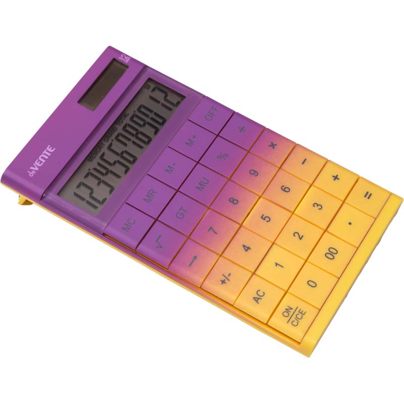 калькулятор настольный 12 разряд. devente "degrade" q-5dgr,100х166мм чёрный Калькулятор настольный 12 разряд. devente "degrade" q-5dgr,100х166мм чёрный