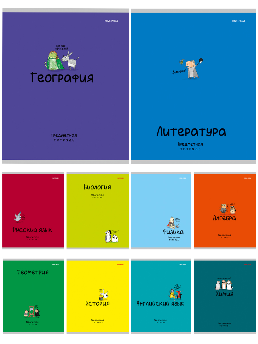 тетради предметные "mini friends" комплект 10шт. 48 л. ("проф-пресс") Тетради предметные "mini friends" комплект 10шт. 48 л. ("проф-пресс")