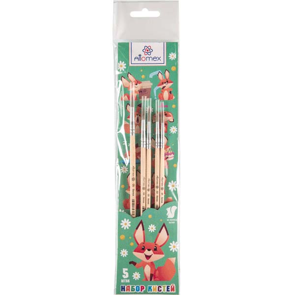 кисти в наборе белка 5шт. (№1,2,3,4,5) attomex Кисти в наборе белка 5шт. (№1,2,3,4,5) attomex