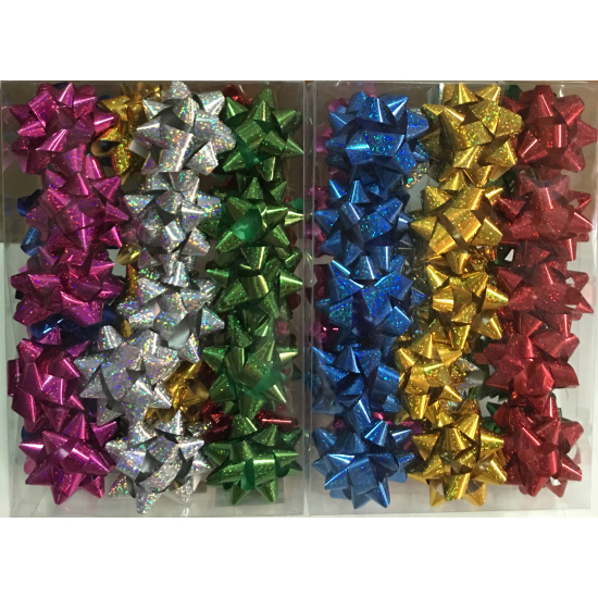 бант- звезда 7,2см голография асс-т Бант- звезда 7,2см голография асс-т