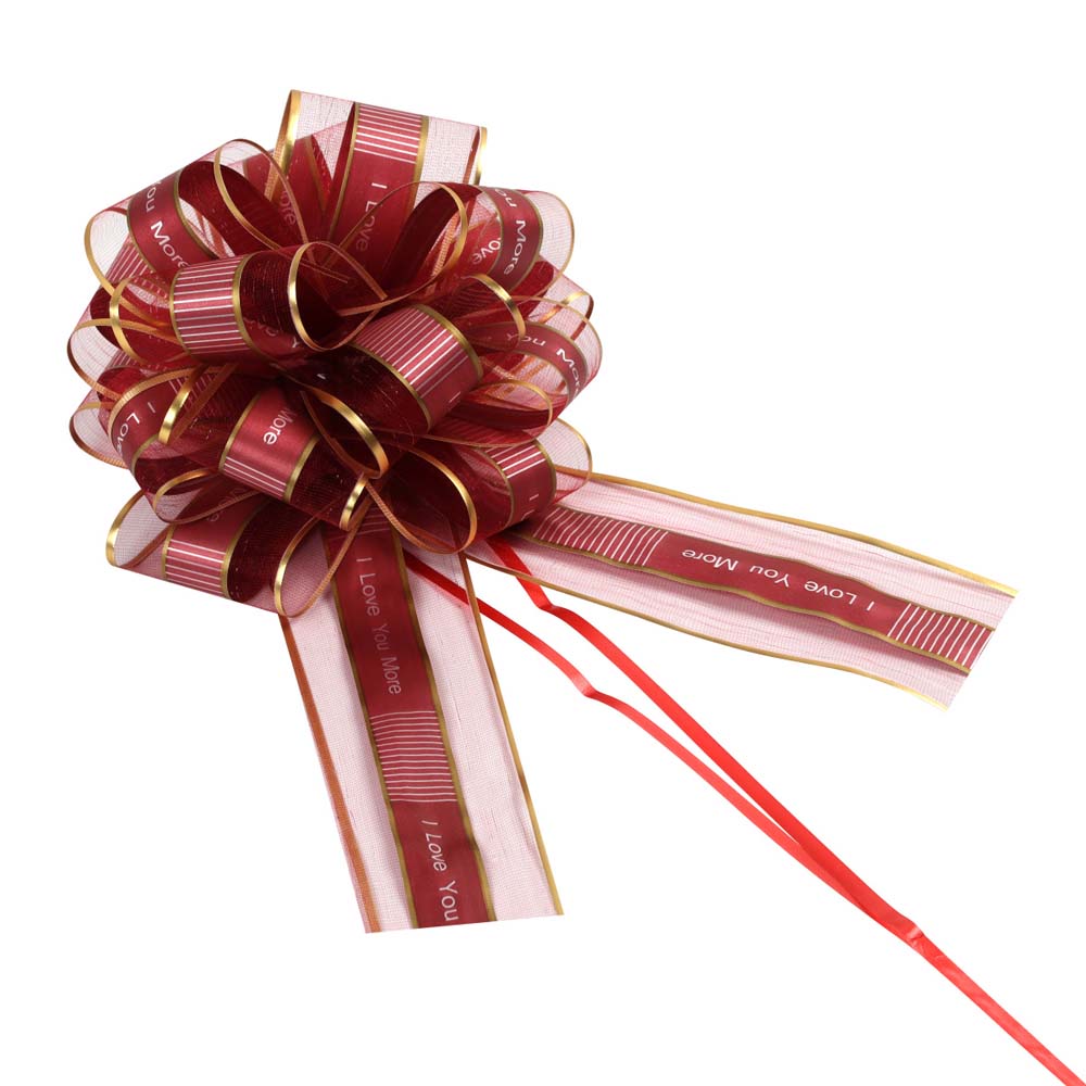 бант- звезда 6,4см бордовый/золото Бант- звезда 6,4см бордовый/золото