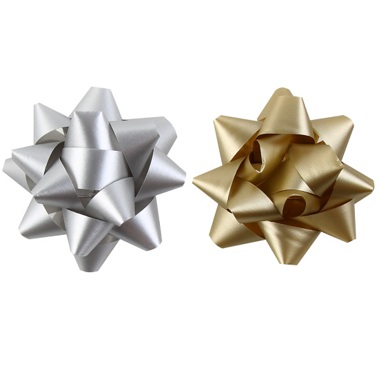 бант- звезда 4,8см золото/серебро Бант- звезда 4,8см золото/серебро
